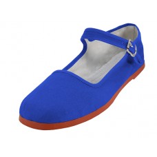 T2-114L-Royal - Wholesale Women's "Easy USA" Cotton Upper Classic Mary Janes Shoe (*Royal Blue Color)
